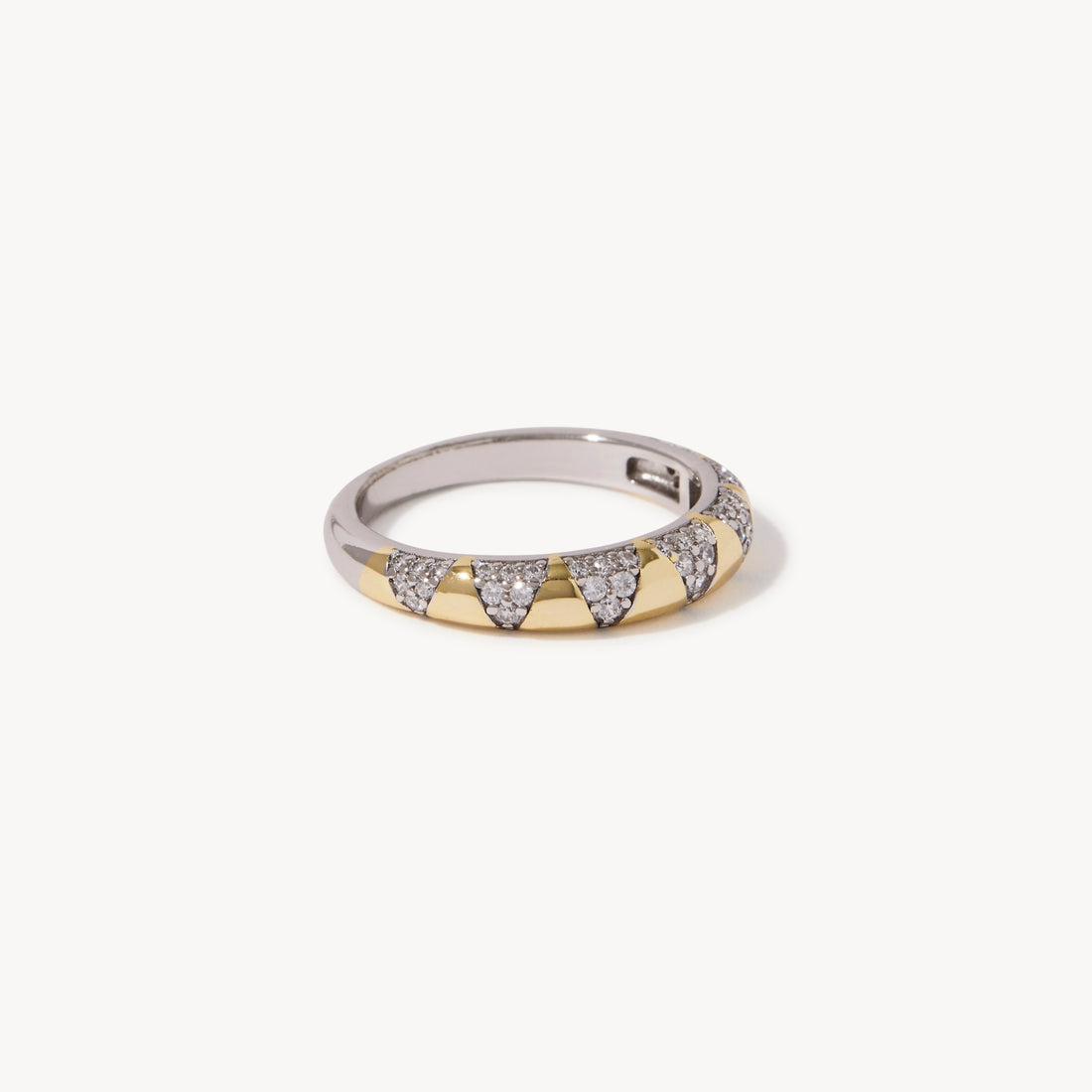Bruna Gemstone Ring in sterling silver and 14k gold, view 4
