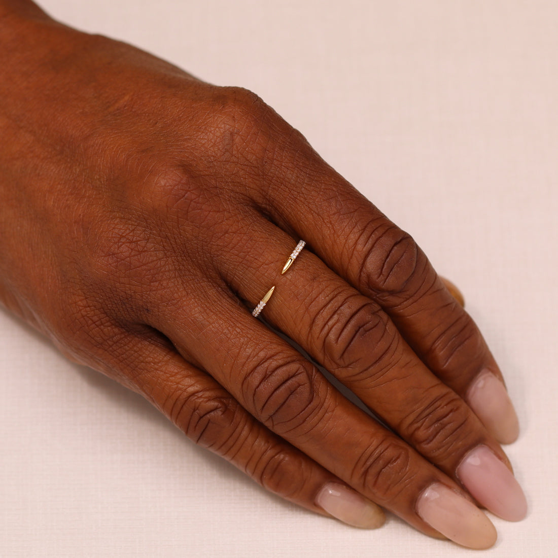 Corinna Dainty Nail Ring in 14k gold filled, view 5