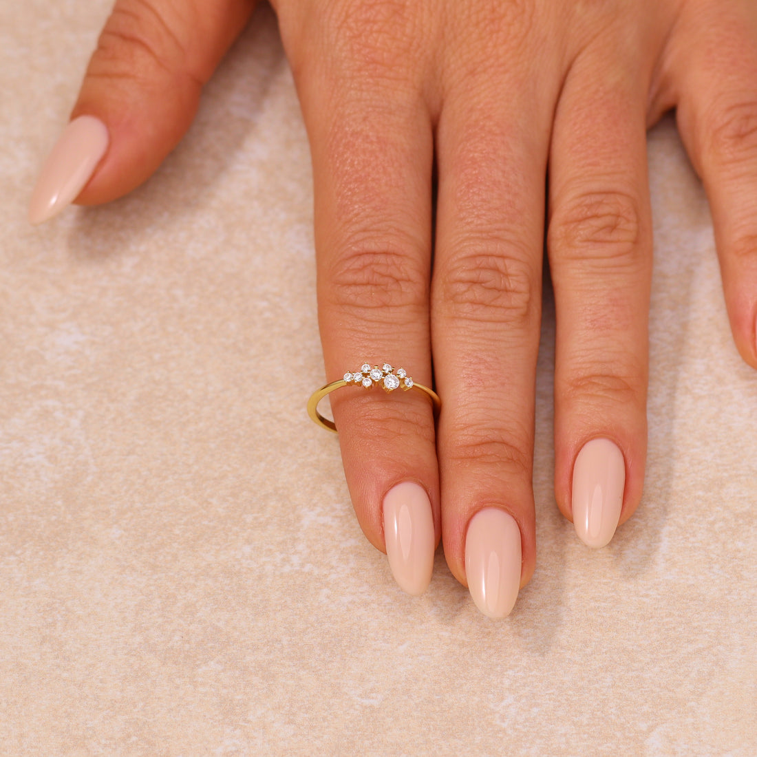 Debora Dainty Cluster Ring in 14k gold filled, view 5