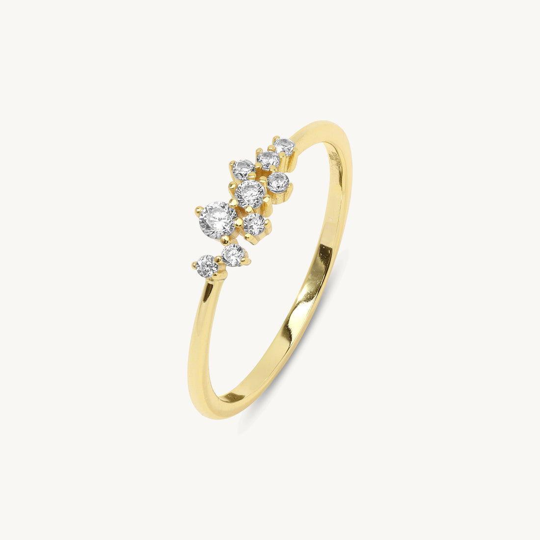 Debora Dainty Cluster Ring in 14k gold filled, view 3