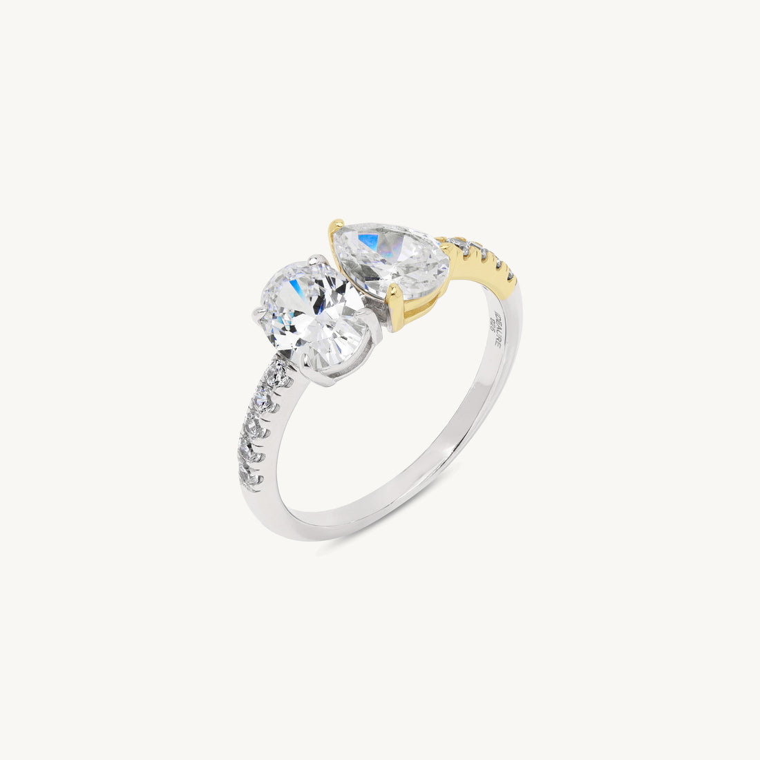 Vera Multistone Ring in sterling silver and 14k gold, view 3