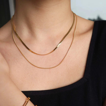 The Essential Herringbone Necklace Layering Set