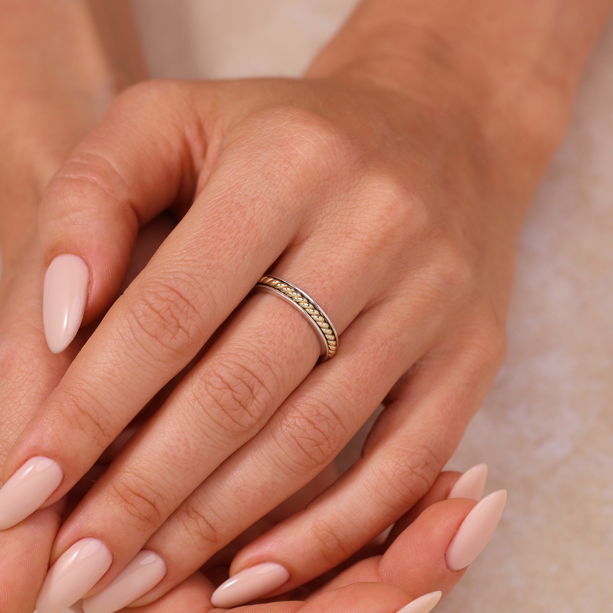 Fausta Roped Spinner Ring