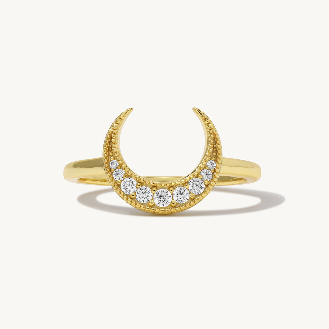 Leila Moon Ring in 14k gold filled, view 3