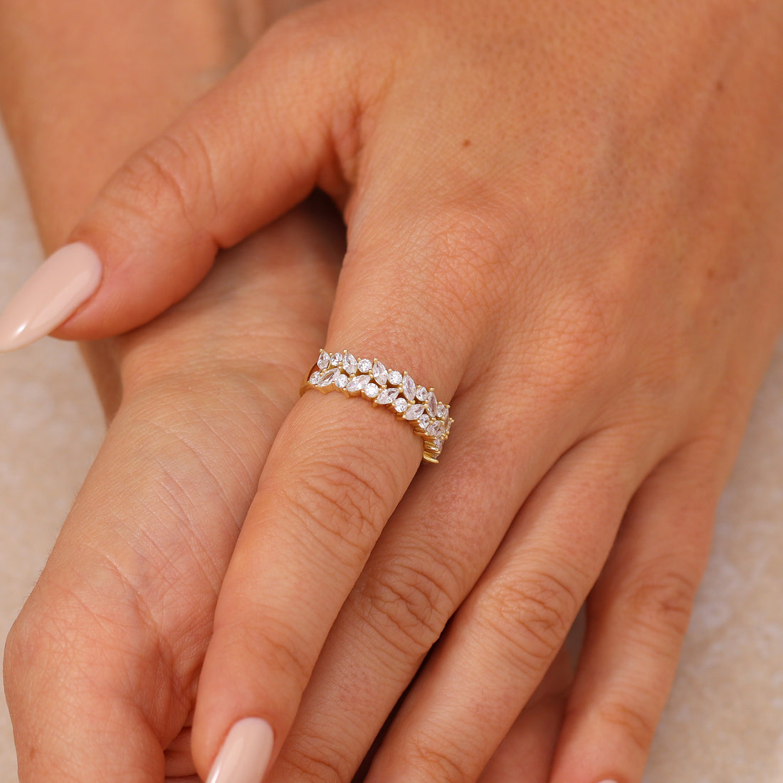 Monica Cluster Ring in 14k gold filled, view 4