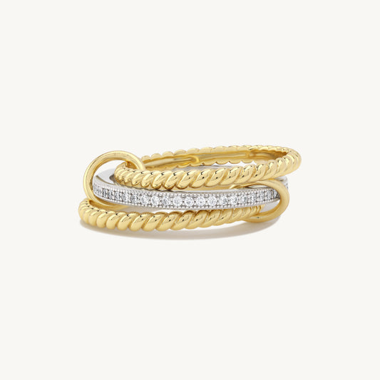 Bellanca Roped Band Spinner Ring