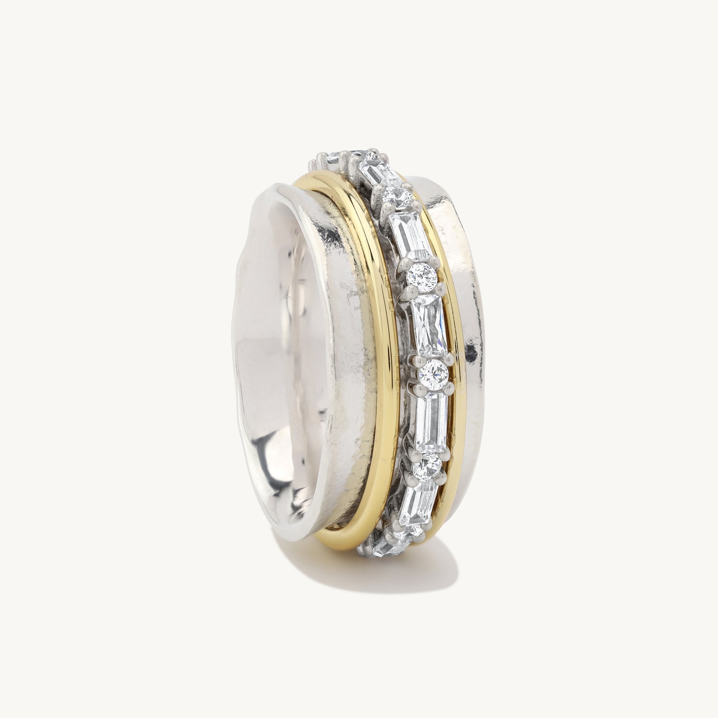 Aria Baguette Spinner Ring