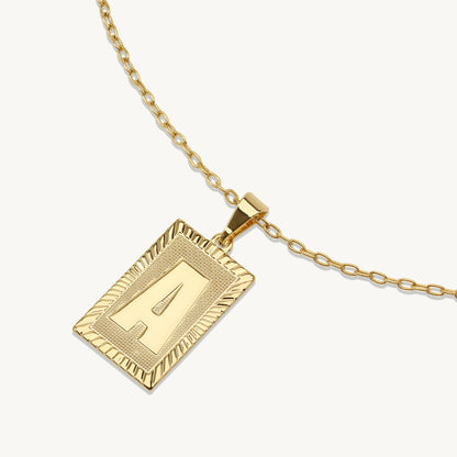 Alana Initials Plate Name Necklace