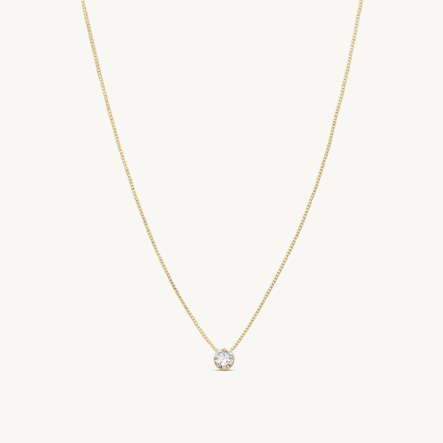 Dina Dainty Delicate Box Chain Necklace