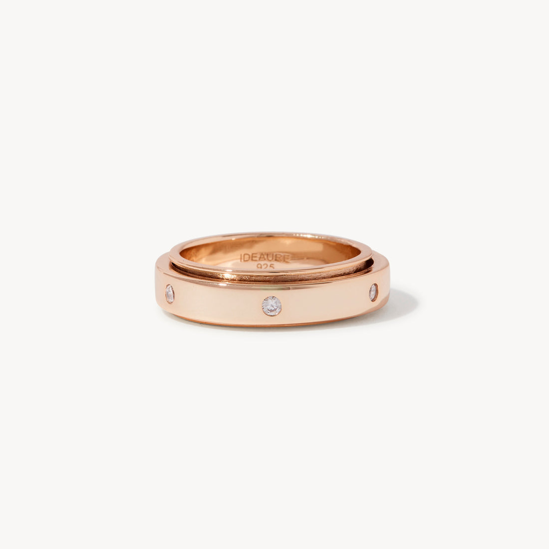 Rosa Spinner Ring in 14k rose gold filled, view 8