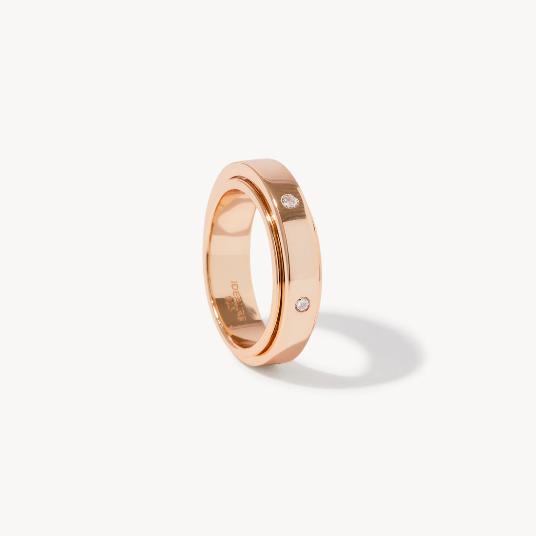 Rosa Spinner Ring in 14k rose gold filled, view 10