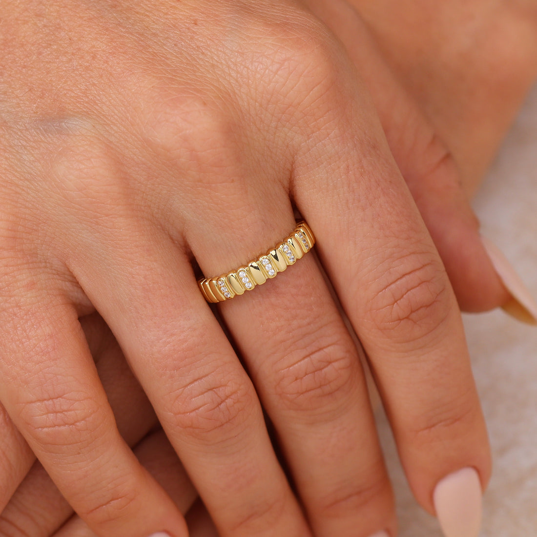 Sara Gemstone Ring in 14k gold filled, view 5
