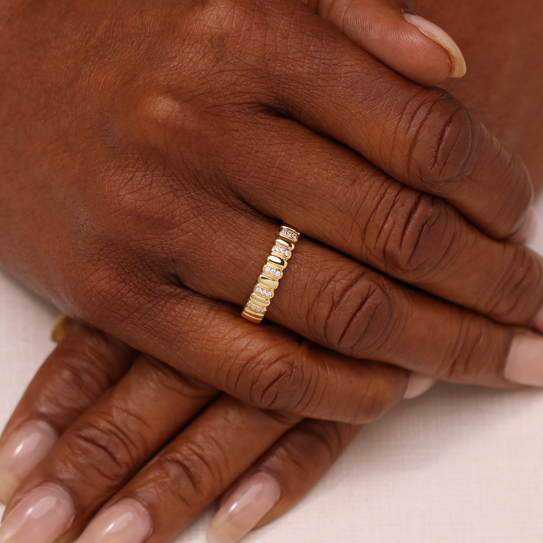 Sara Gemstone Ring in 14k gold filled, view 2