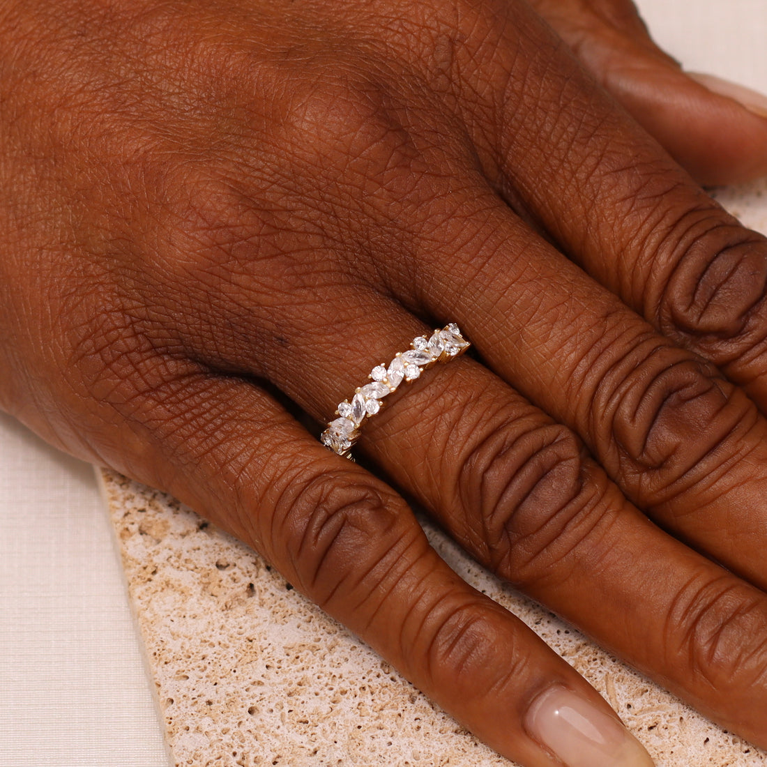 Sia Cluster Ring in 14k gold filled, view 4