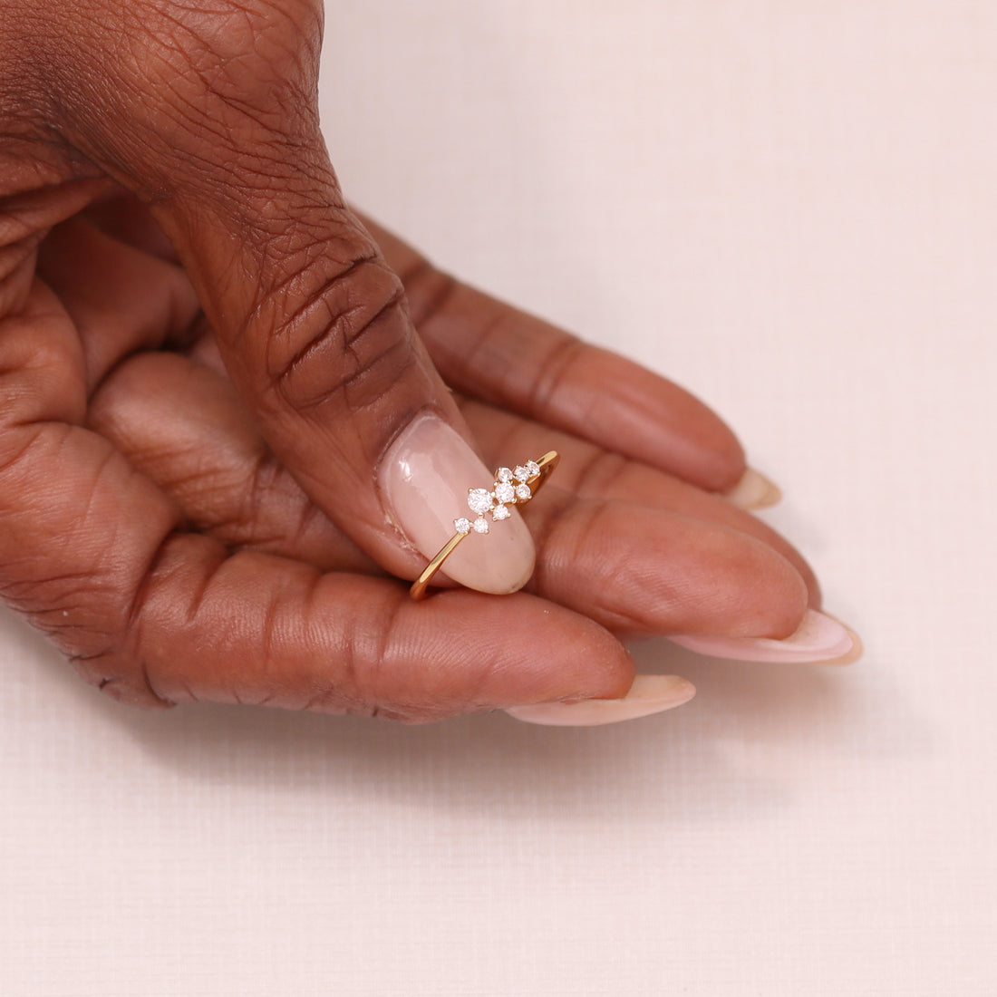 Debora Dainty Cluster Ring in 14k gold filled, view 4