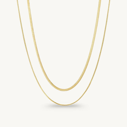 The Essential Herringbone Necklace Layering Set