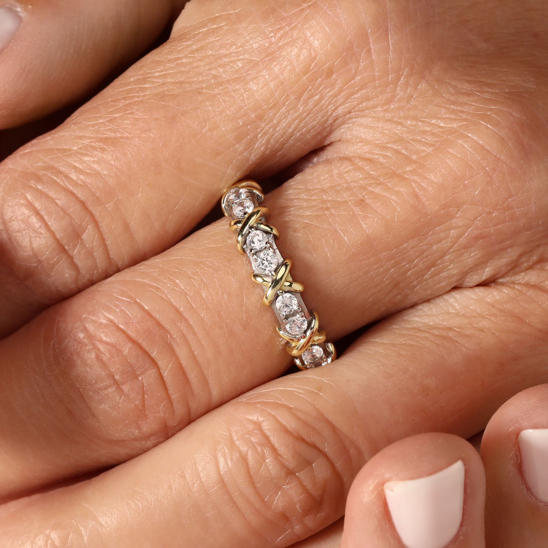 Giana Gemstone Ring in sterling silver and 14k gold, view 2