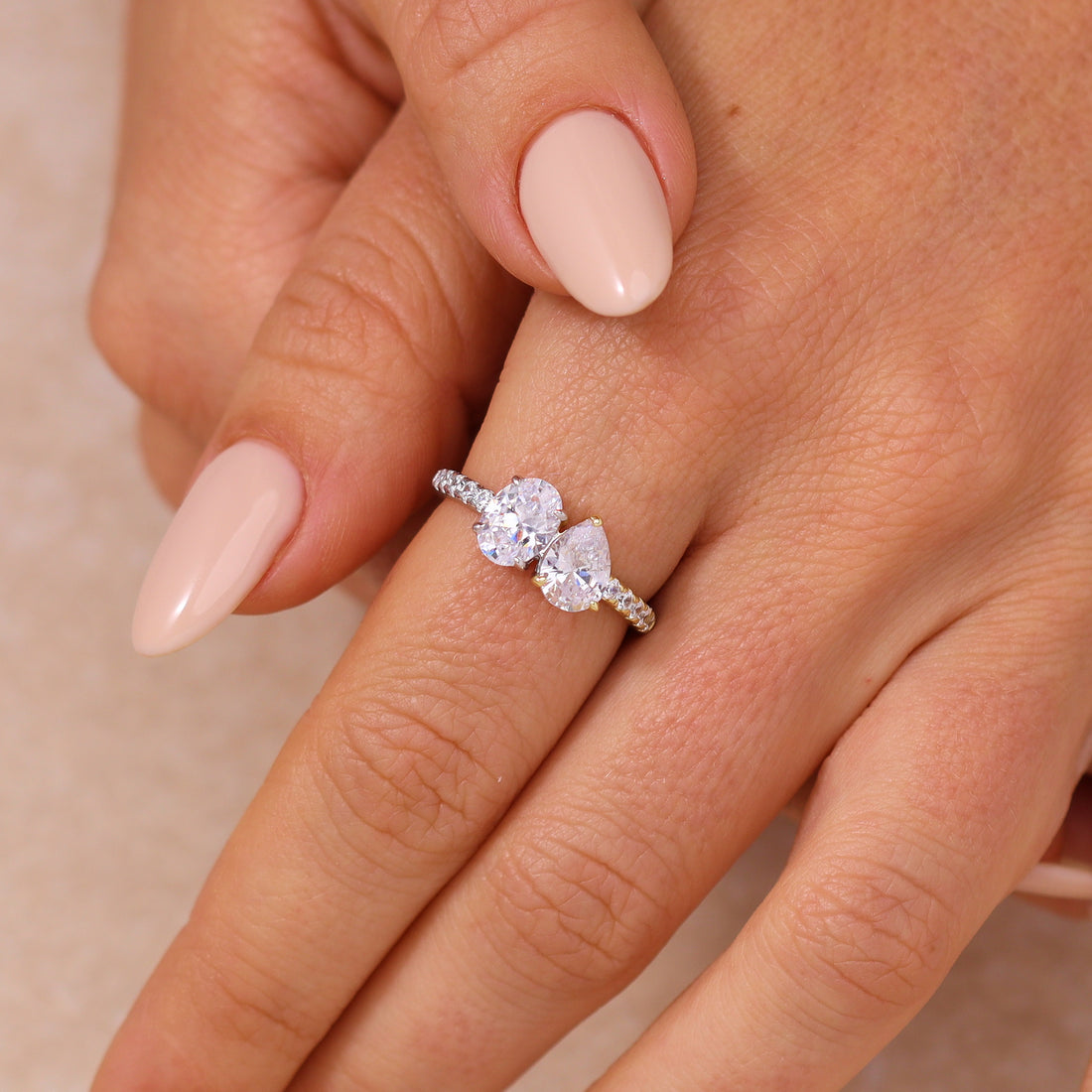 Vera Multistone Ring in sterling silver and 14k gold, view 2