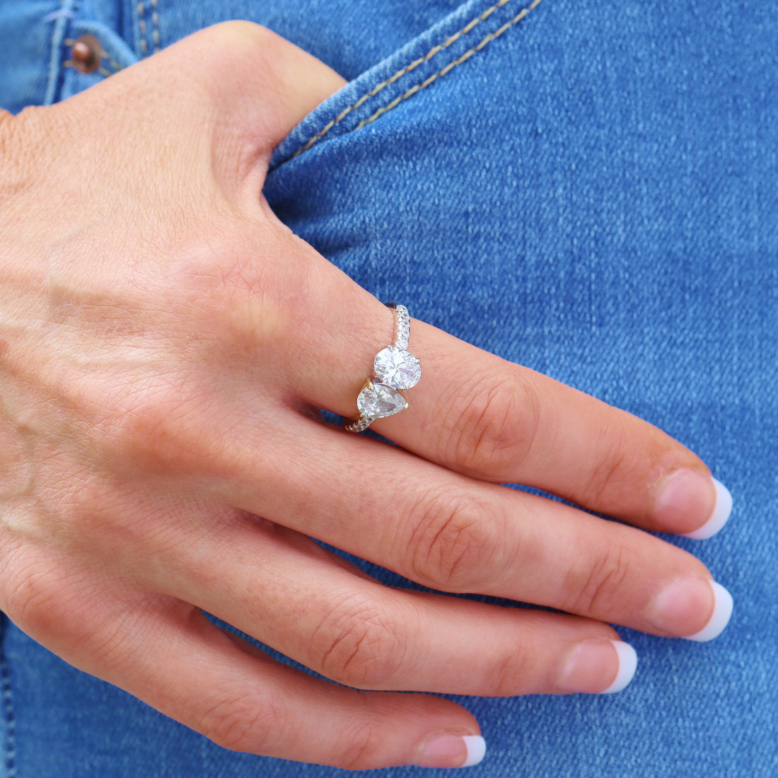 Vera Multistone Ring in sterling silver and 14k gold, view 6