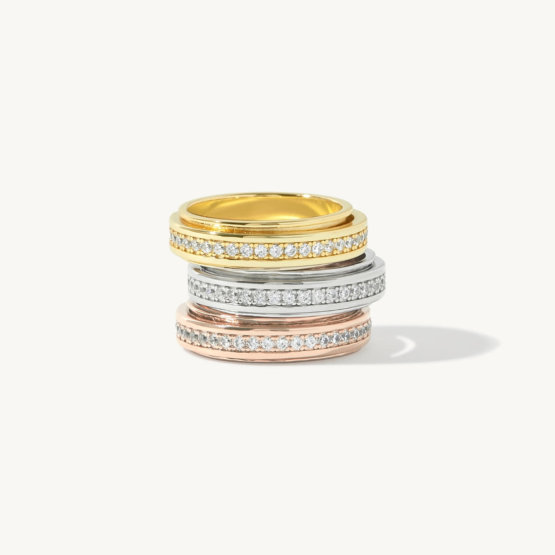 Veronica Spinner Ring in multiple finishes