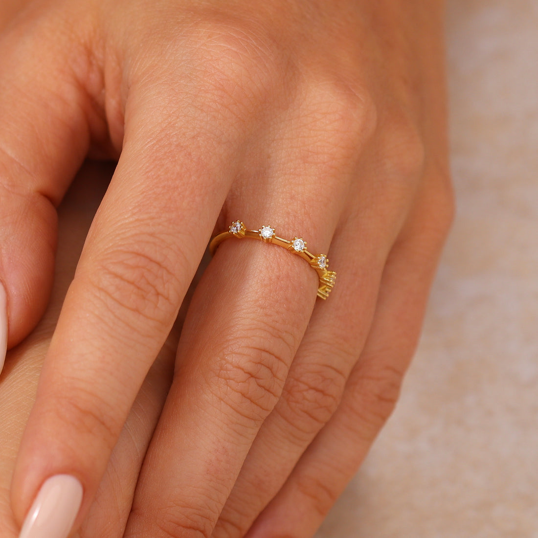 Virginia Multi Stone Ring in 14k gold filled, view 4