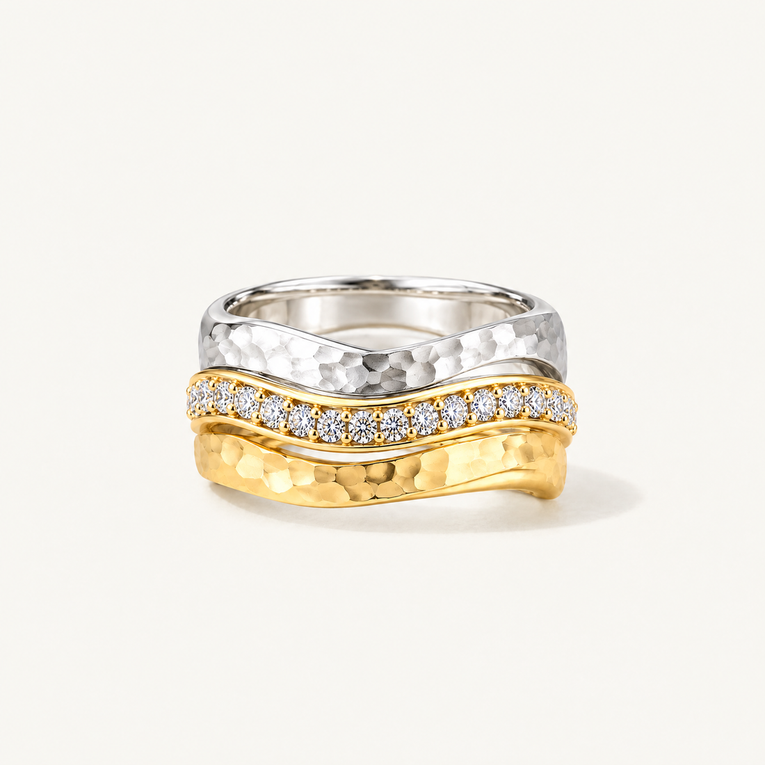 Crossing Wave Pavé Ring, Ideaure listing photo