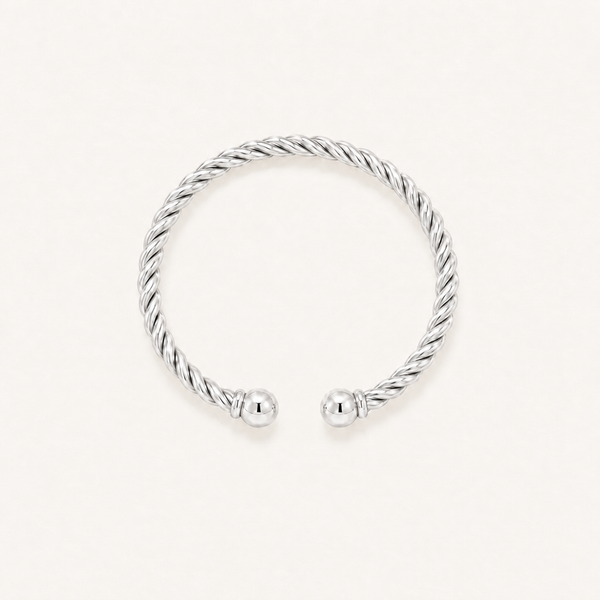 Seabrook Twist Cuff Bracelet in All Sterling Silver, Ideaure listing photo