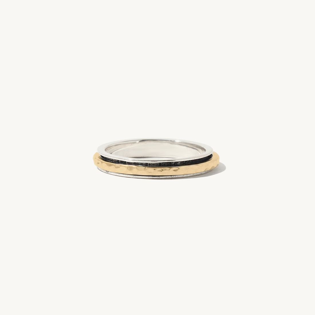 Fausta Spinner Ring in sterling silver and 14k gold filled, view 3