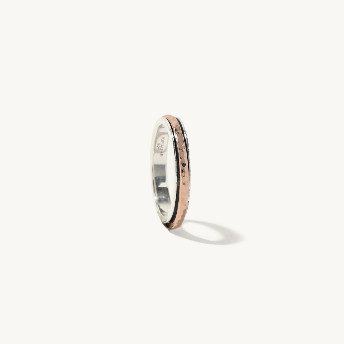 Fausta Spinner Ring in sterling silver and 14k rose gold filled, view 11