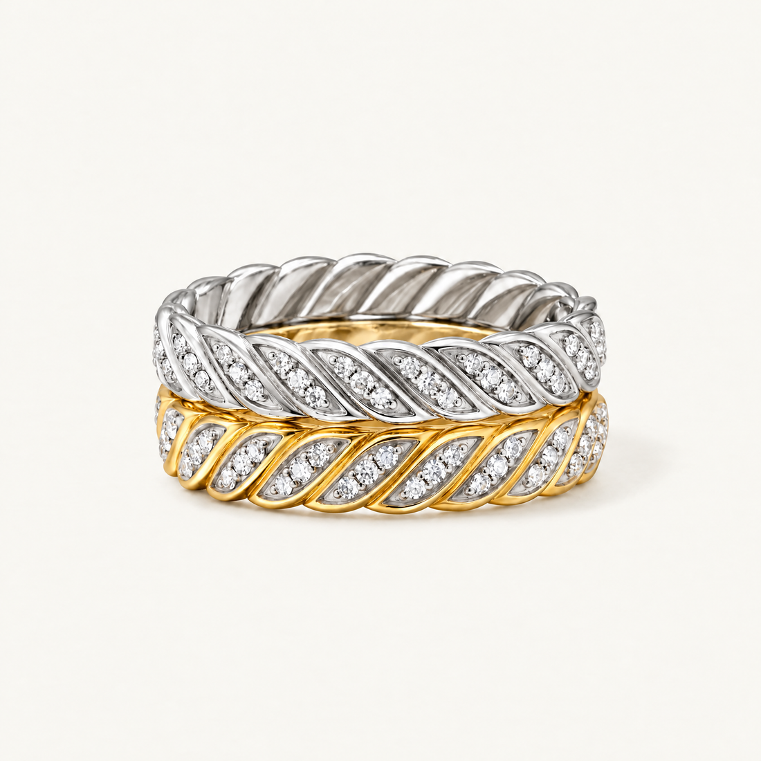 Leaf Pavé Braid Ring, Ideaure listing photo