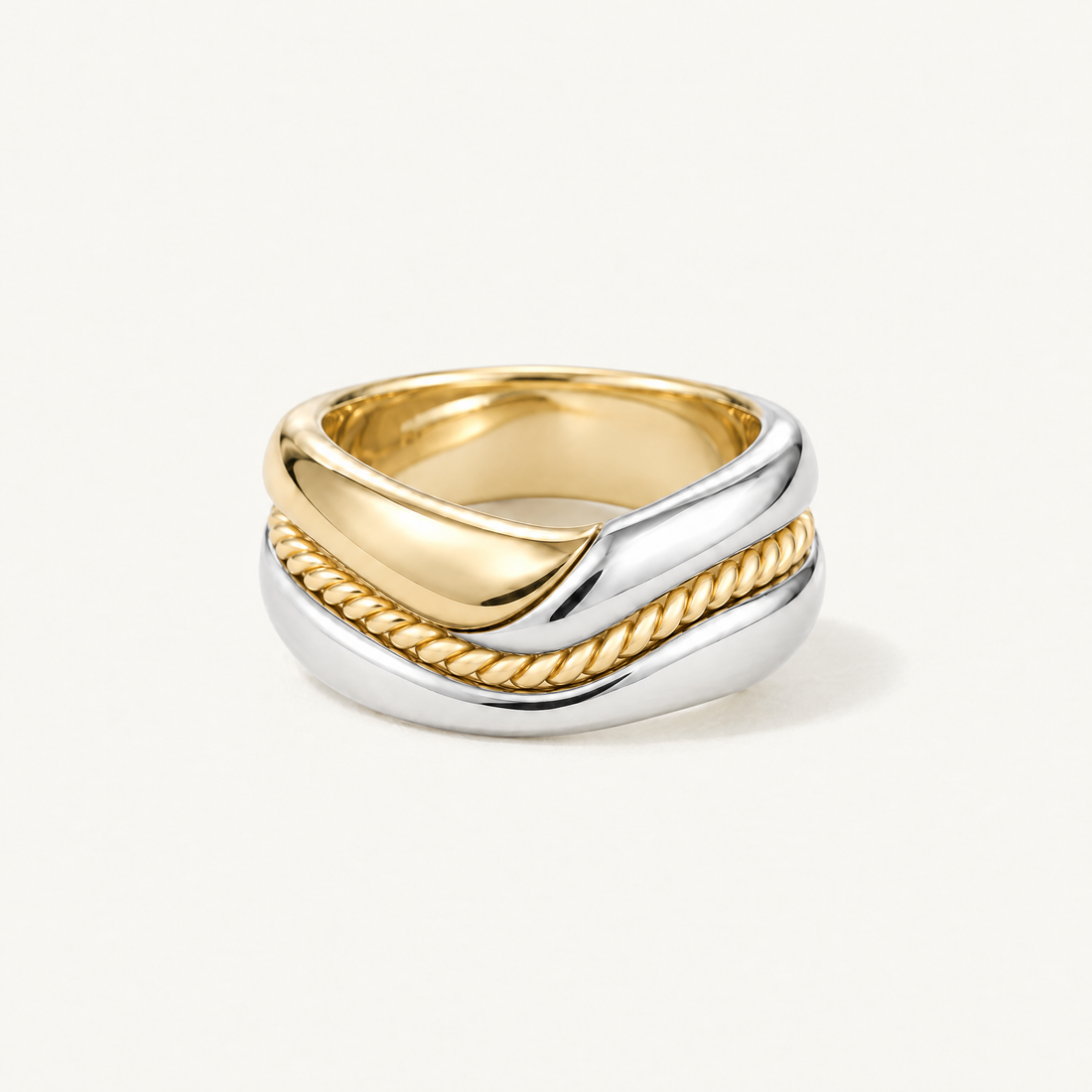 Rope Wave Stack Ring, Ideaure listing photo
