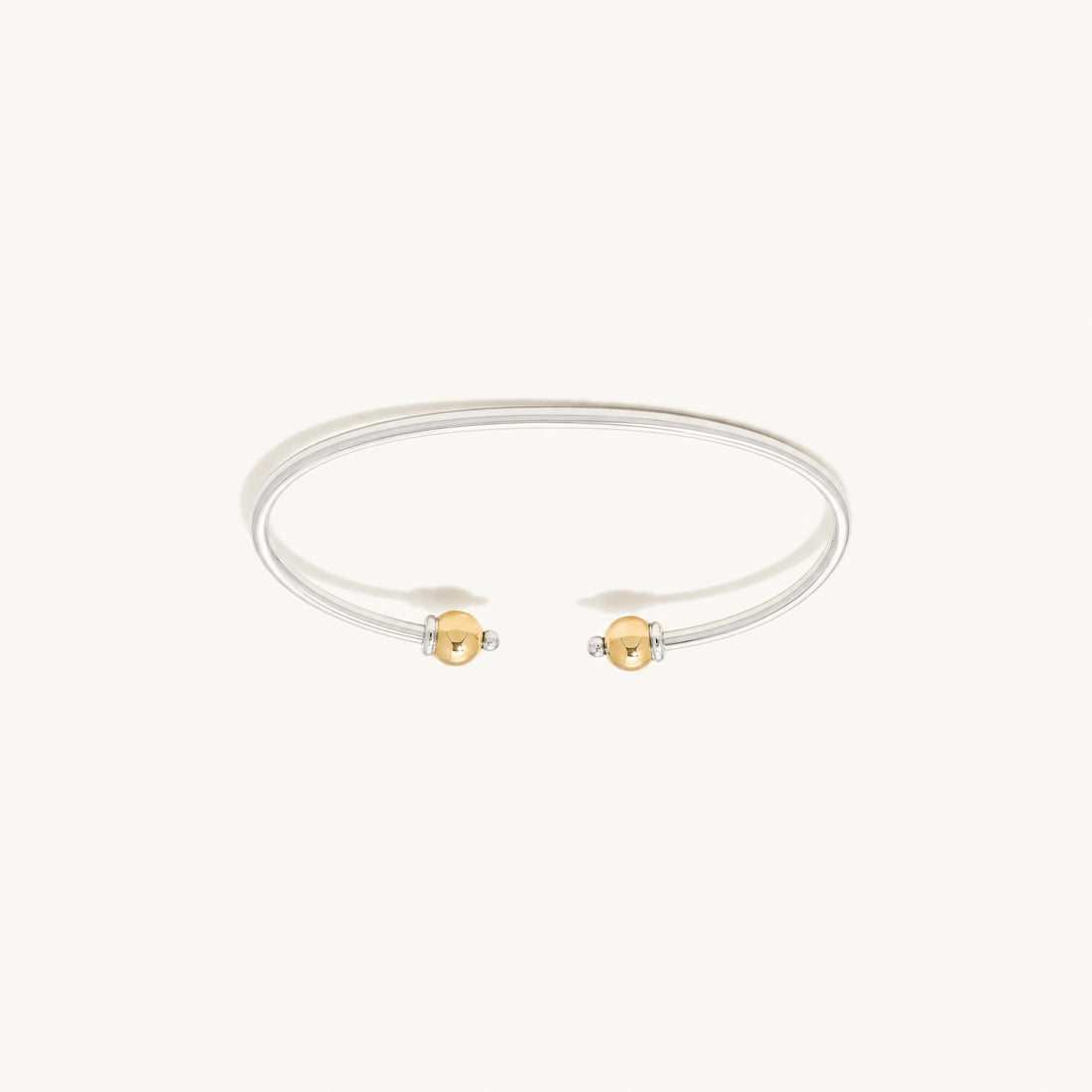 Seabrook Cuff Bracelet in Sterling Silver with 14k Gold Filled Ends, Ideaure listing photo