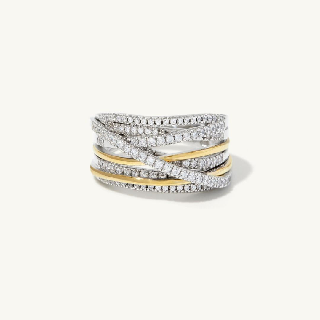 Rochelle Gemstone Ring in sterling silver and 14k gold