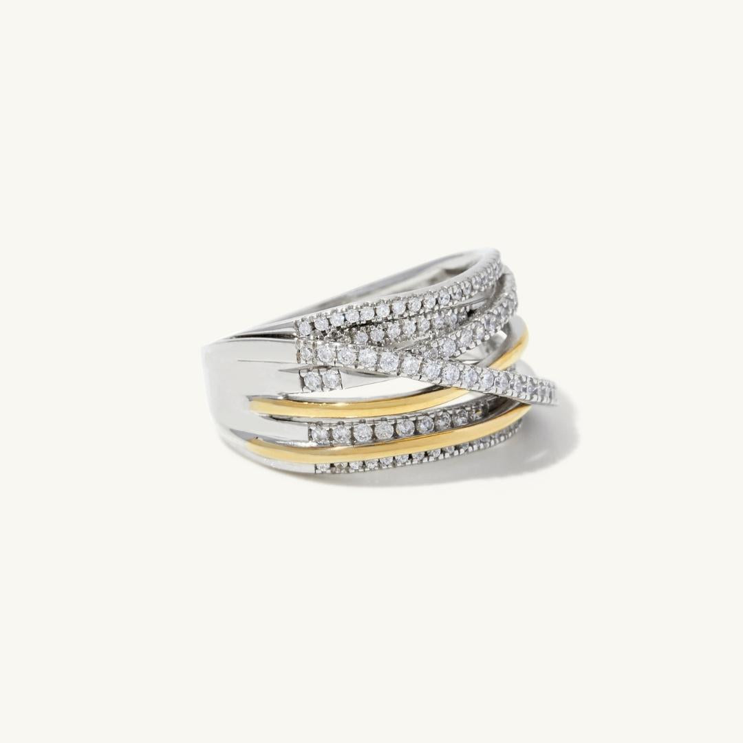 Rochelle Gemstone Ring in sterling silver and 14k gold, view 4