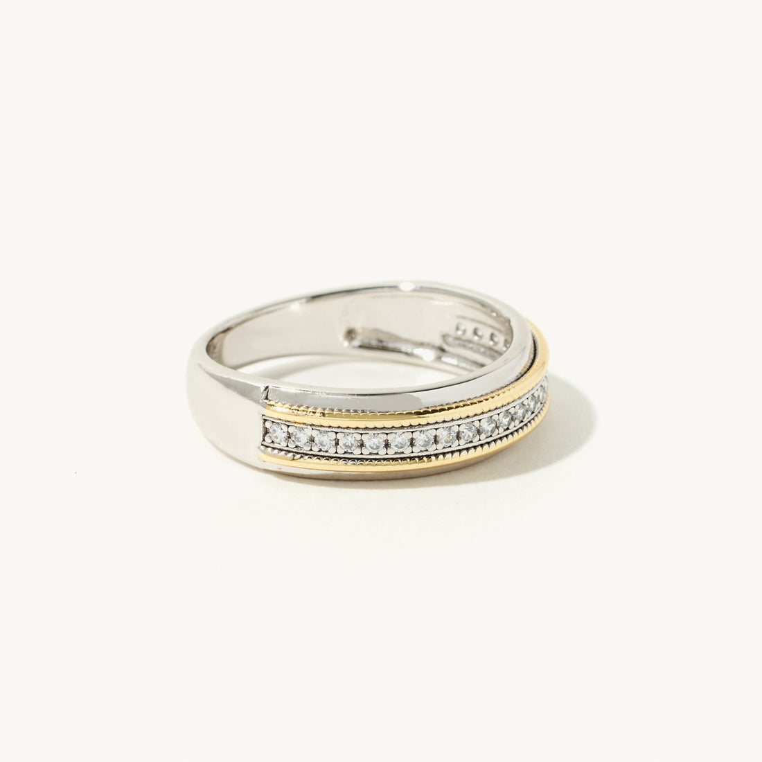 Cadiana Gemstone Ring in sterling silver and 14k gold, view 3