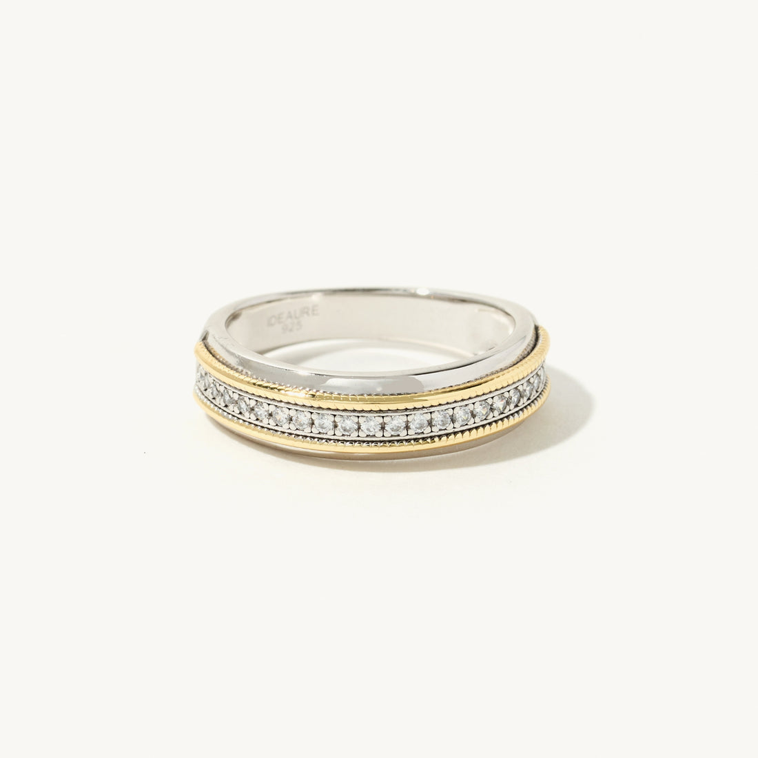 Cadiana Gemstone Ring in sterling silver and 14k gold