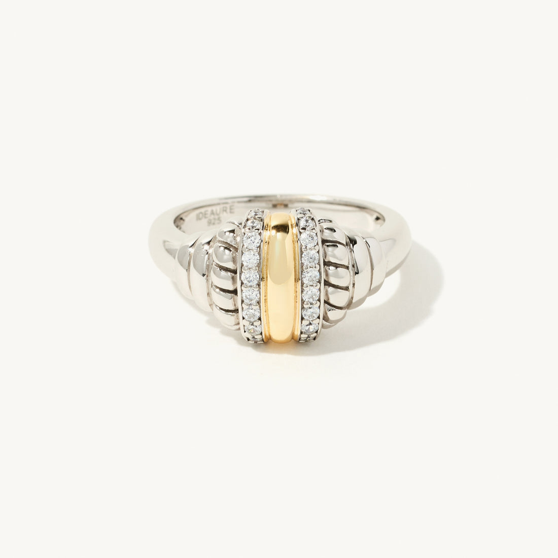Idalia Gemstone Ring in sterling silver and 14k gold